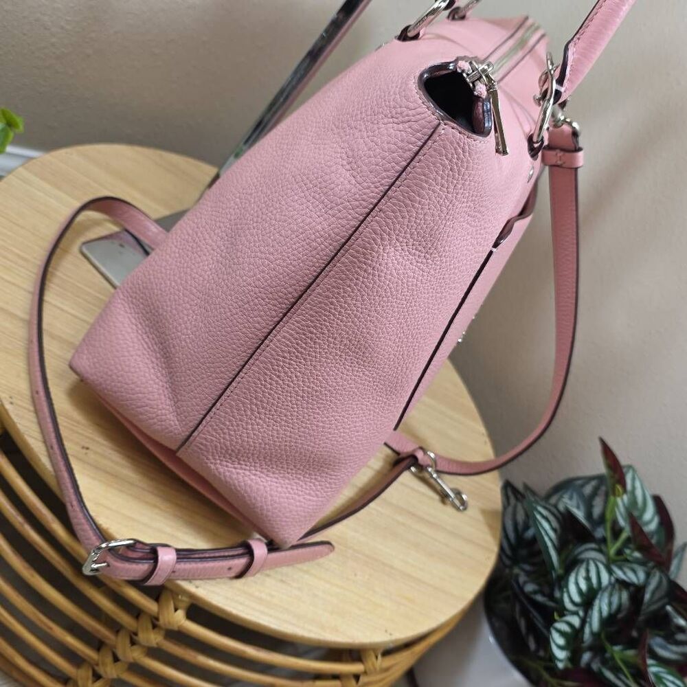 Coach Emma Pebbled Leather Satchel - Picture 7 of 16